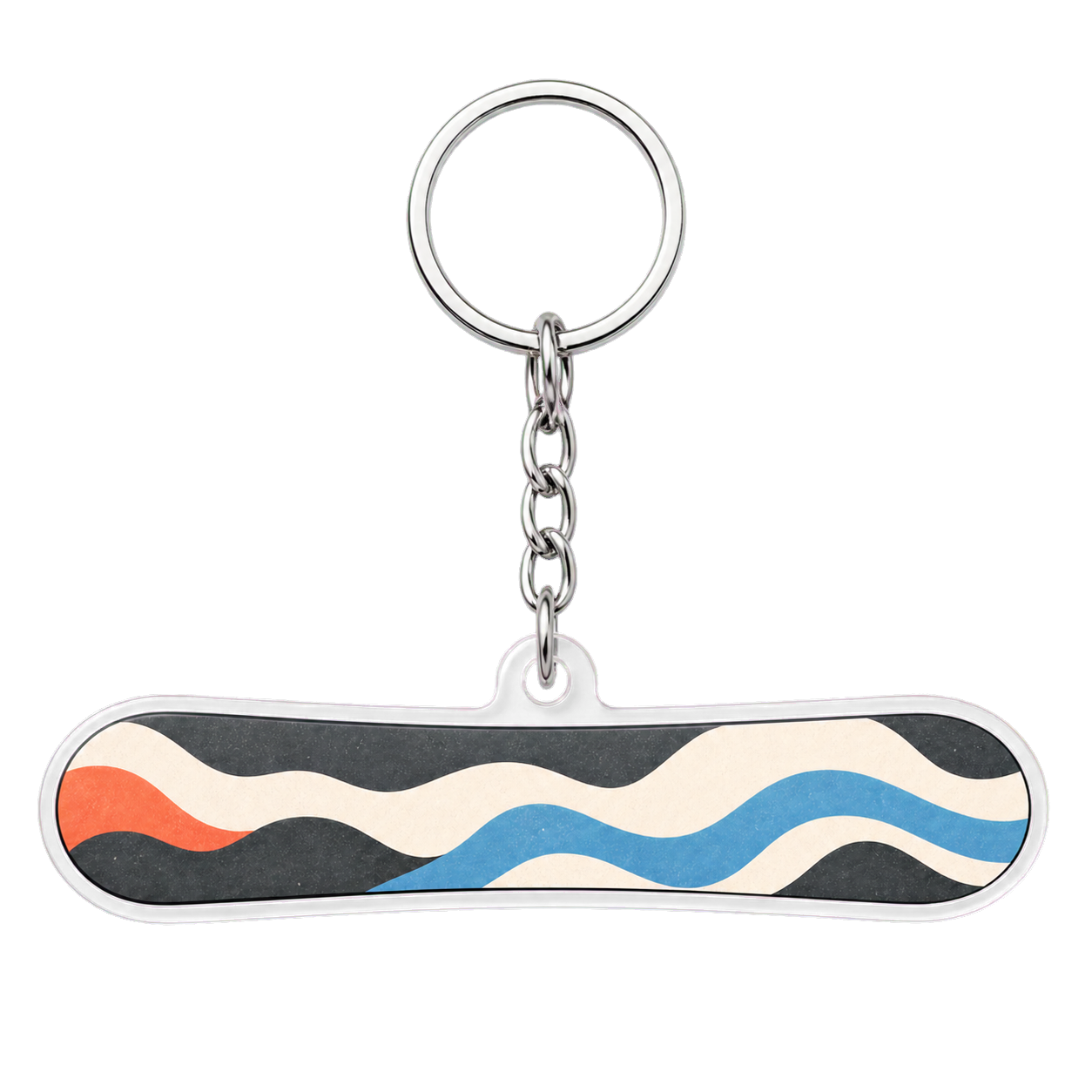 Mini Snowboard acrylic keychain