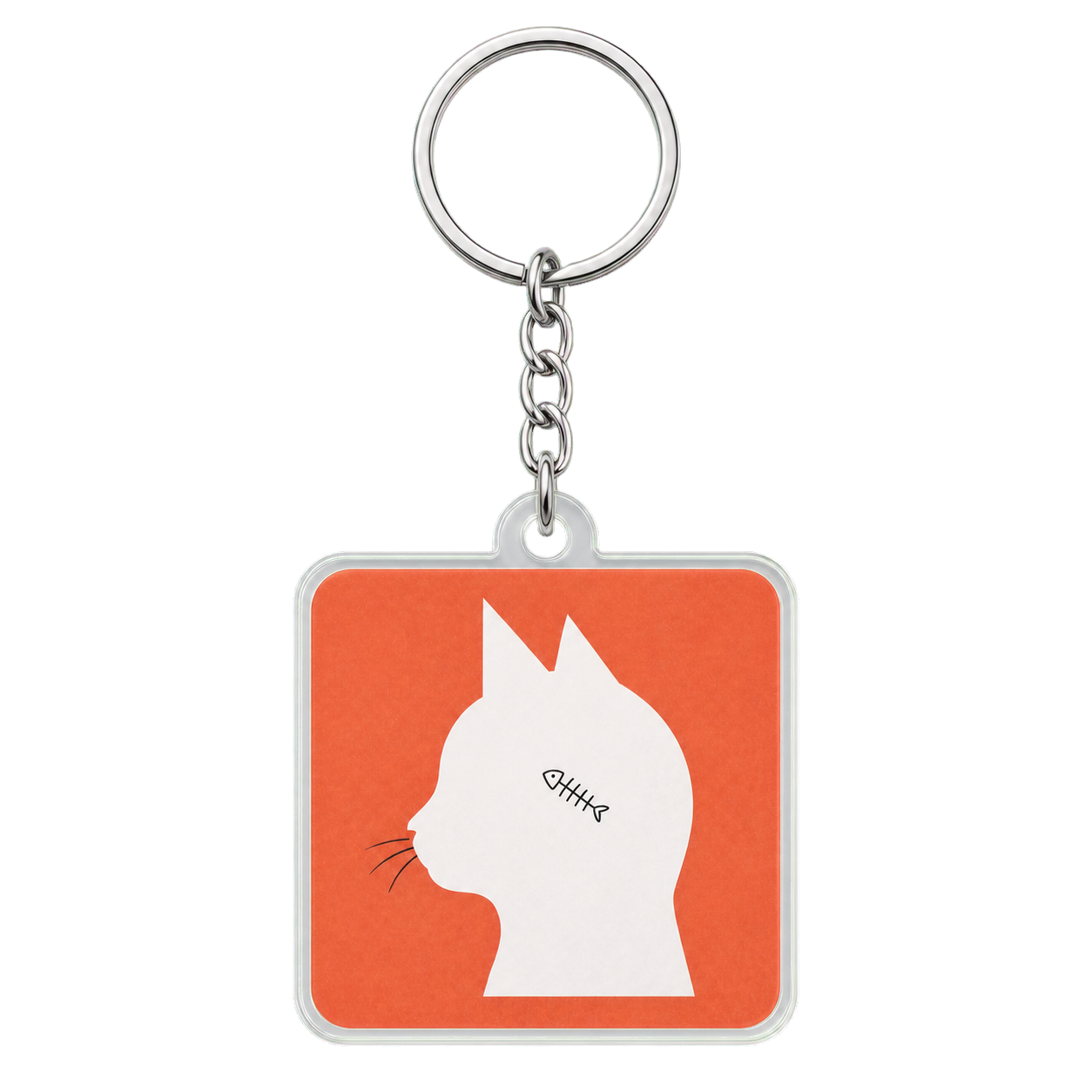 Cat Mind acrylic keychain